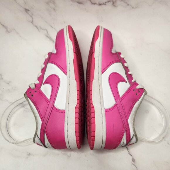 Nike Dunk Low Pink White Sneakers Low-Top Shoes FB9108-102 Girls Youth 1 - Picture 5 of 10